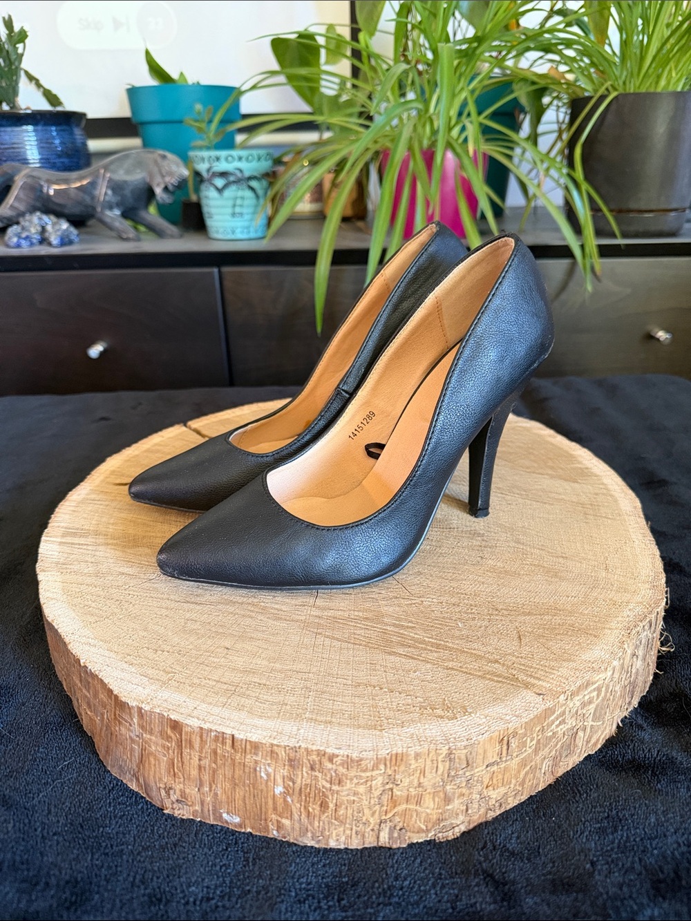 Black Pointed-Toe Women's High Heel Pumps